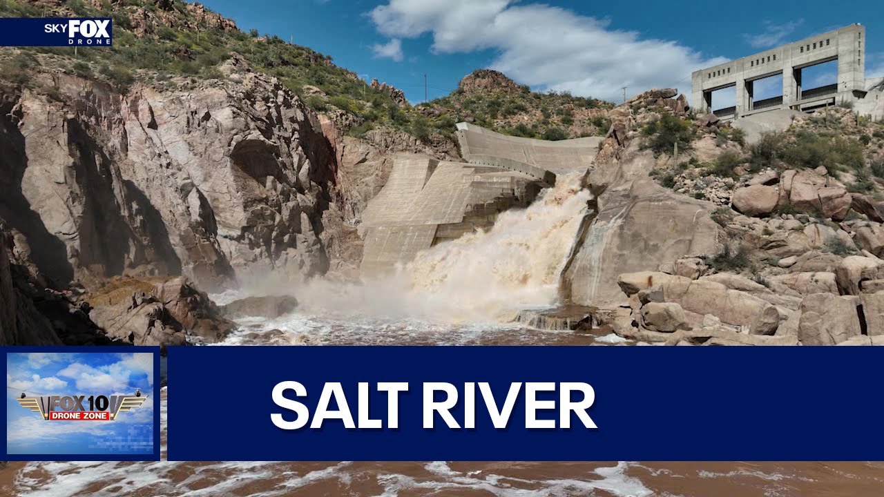 Taking a look at water flow on the Salt River | #Drone Zone