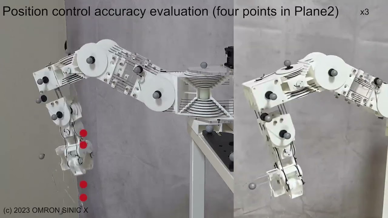Twist Snake: Plastic table-top cable-driven robotic arm with all motors located at the base link