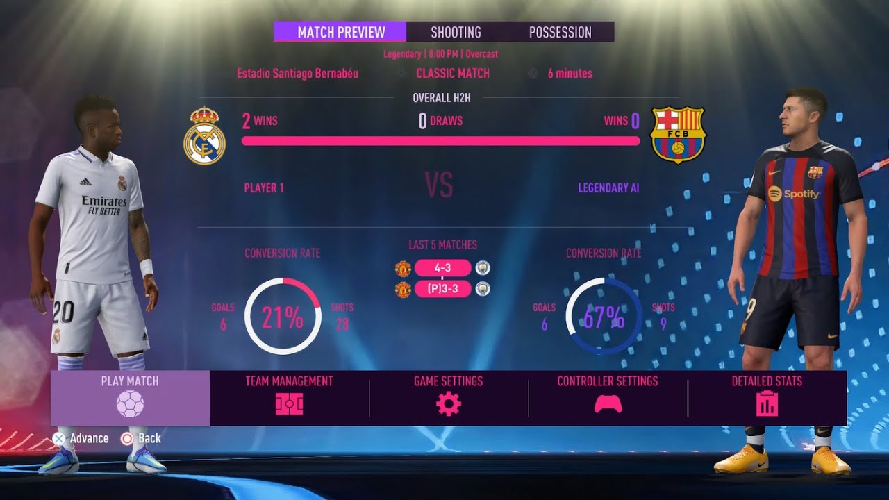 FIFA 19 ALL IN ONE LATEST UPDATES 2023 MOD/LEGENDARY TACTIC/REAL MADRID V BARCELONA(4 - 1)/NEAT GAME