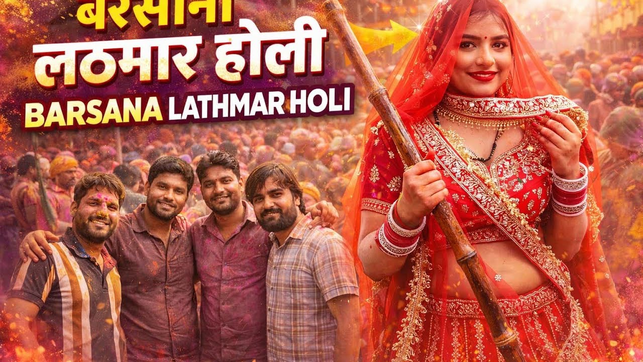 Barsana lathmar Holi | Barsana Rangeeli | ब्रिज प्रसिद्ध लट्ठमार होली बरसाना। | Ravi Tewatia 