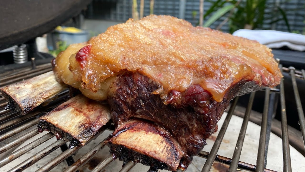 asado de churrasco en kamado