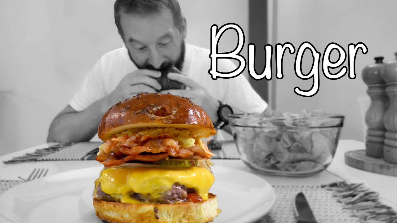 BURGER Maison 🍔🐄🥓🧀 [Recette FACILE] 👨&zwj;🍳🌾👩&zwj;🍳