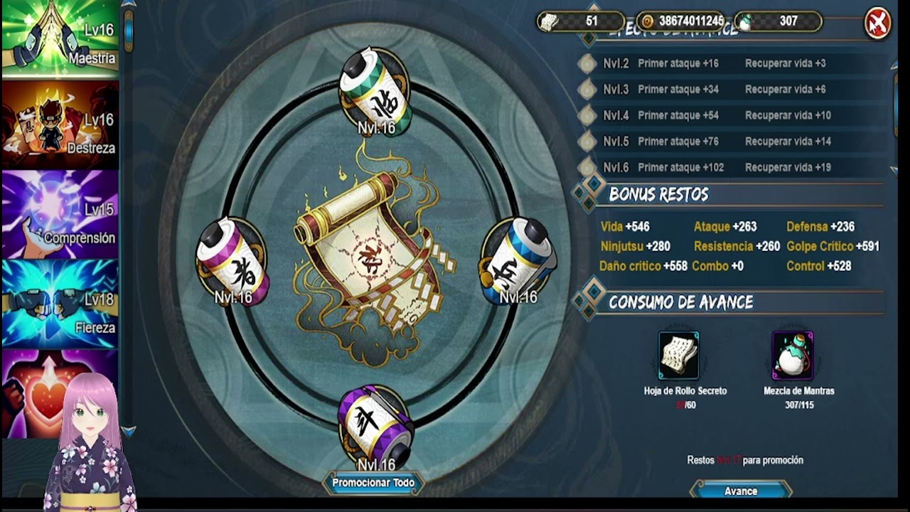 Stats y Estados - Naruto Online