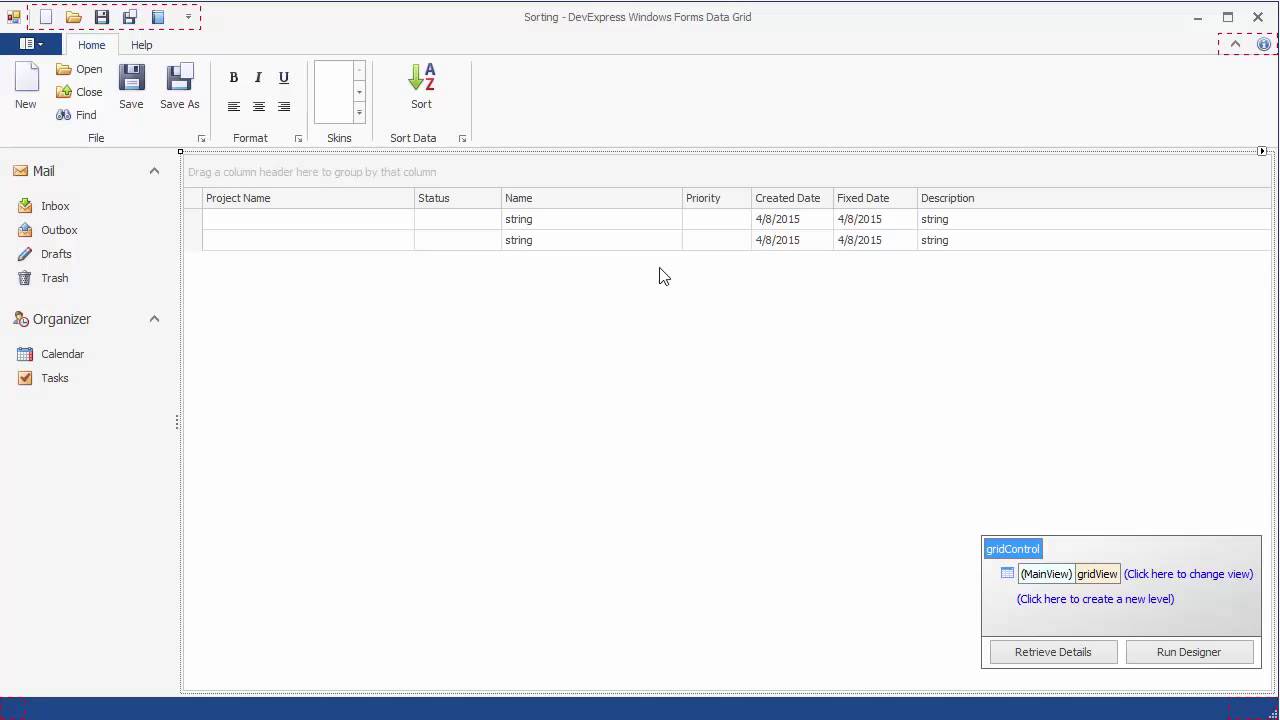 DevExpress WinForms Grid: Sorting Basics