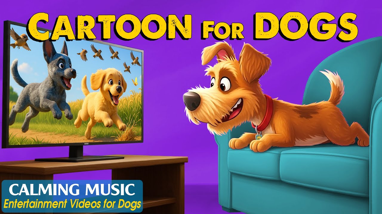 Dog Cartoon: Top Entertaining Videos for Dogs When Home Alone 🎶 Anti-Anxiety Music for Dogs