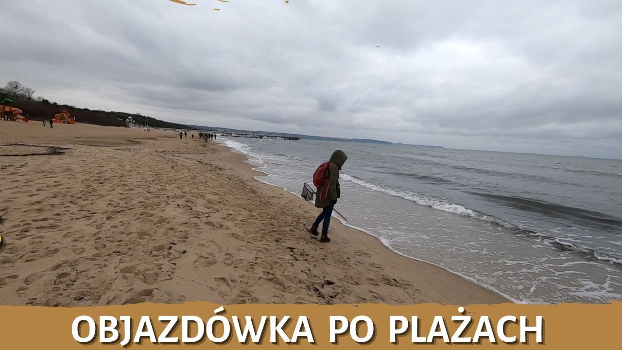 Objazdówka po plażach - poławianie bursztynu po sztormie - poławiacze bursztynu