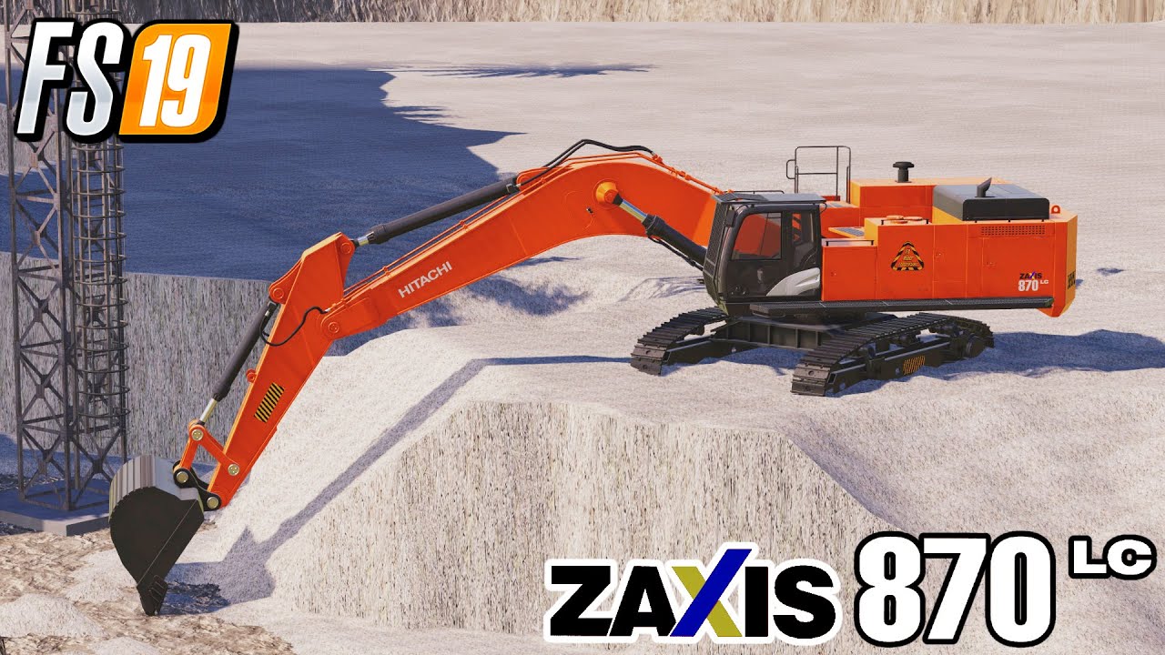 FS19 Buy New Hitachi 870LC And Move It To Stone Mine Farming Simulator 19