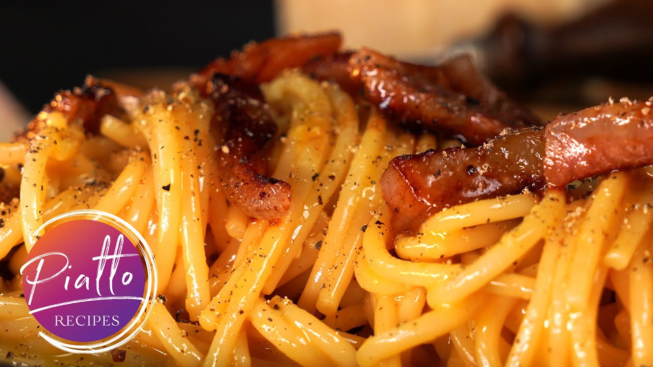 How to Make Spaghetti CARBONARA | PIATTO RECIPES Italian Cooking