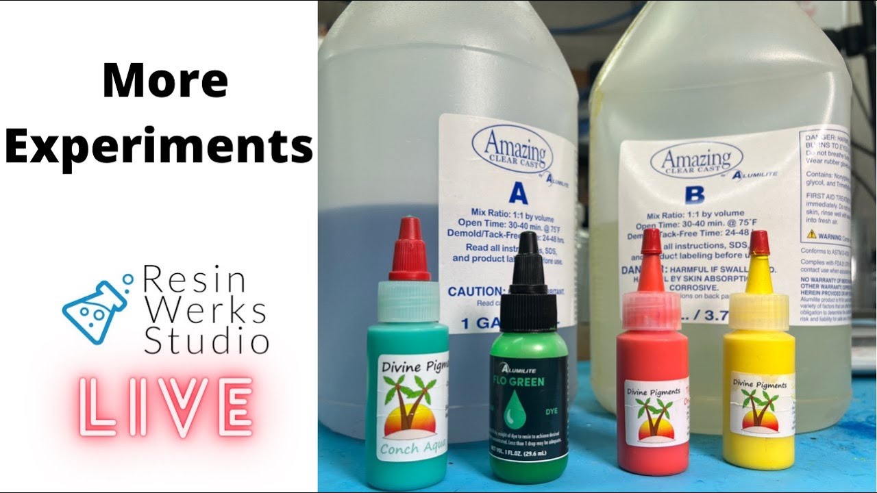 🔴Replay: More Experiments with Amazing Clear Cast Epoxy - Dye Color Swirls | Episode 167