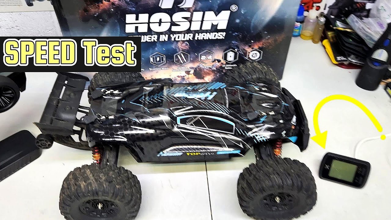 HOSIM 1/10 Brushless RC car GPS SPEED TEST! Is it FAST