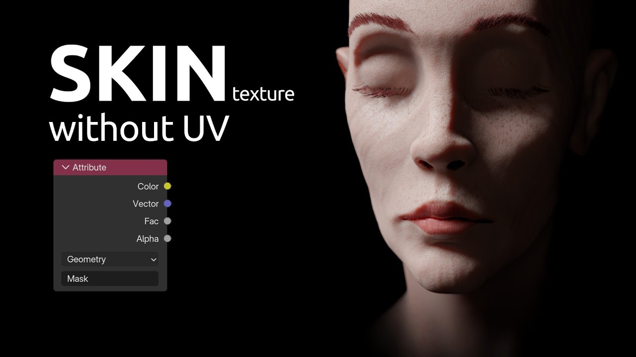 Урок по Blender — Текстура кожи без UV-развёртки