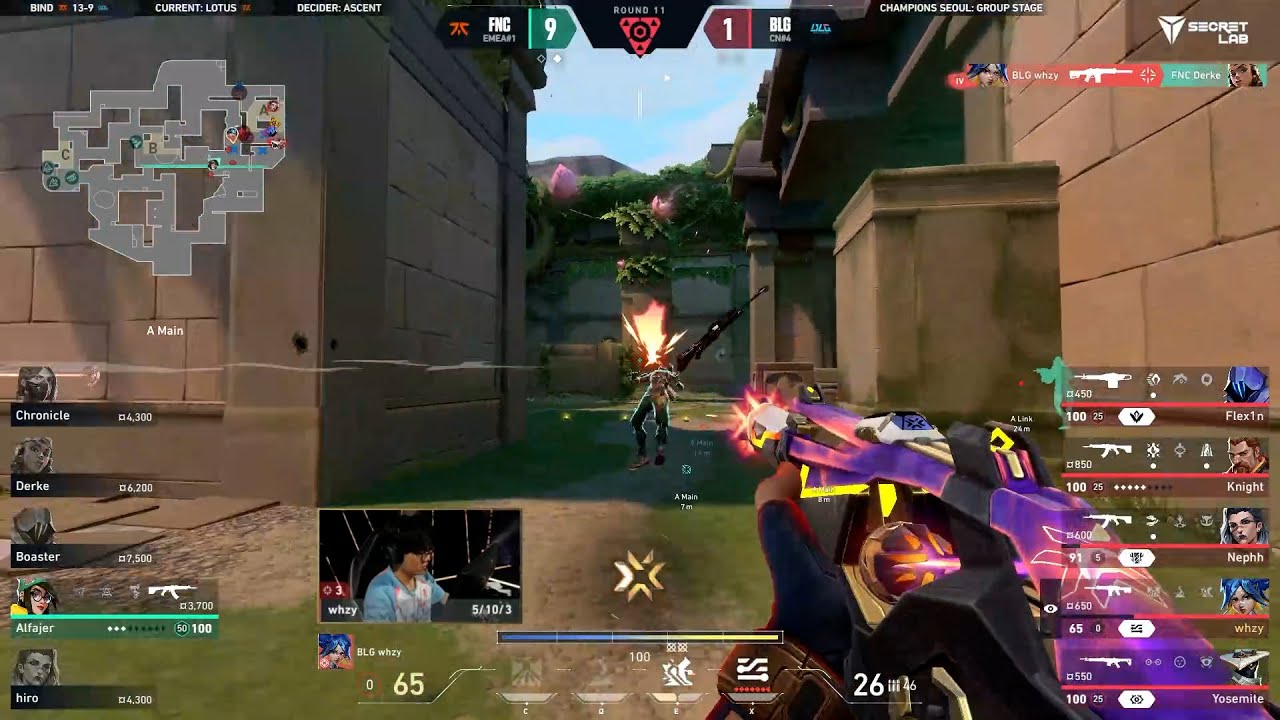 BLG Whzy gets the ACE against FNATIC | VCT Champions Seoul 2024