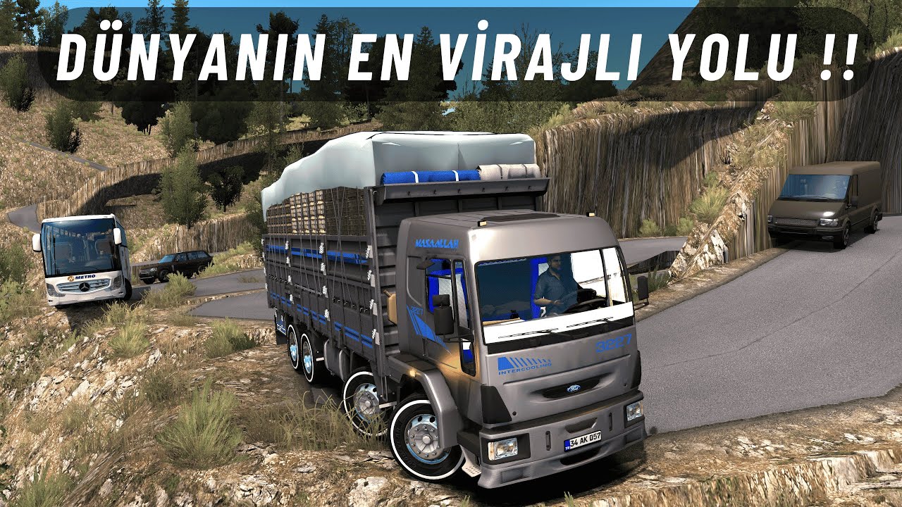 DÜNYANIN EN VİRAJLI YOLLARINDA ARABAMIZ BOZULDU !!! - FORD CARGO 3227 DAYANAMADI - ETS 2 MOD