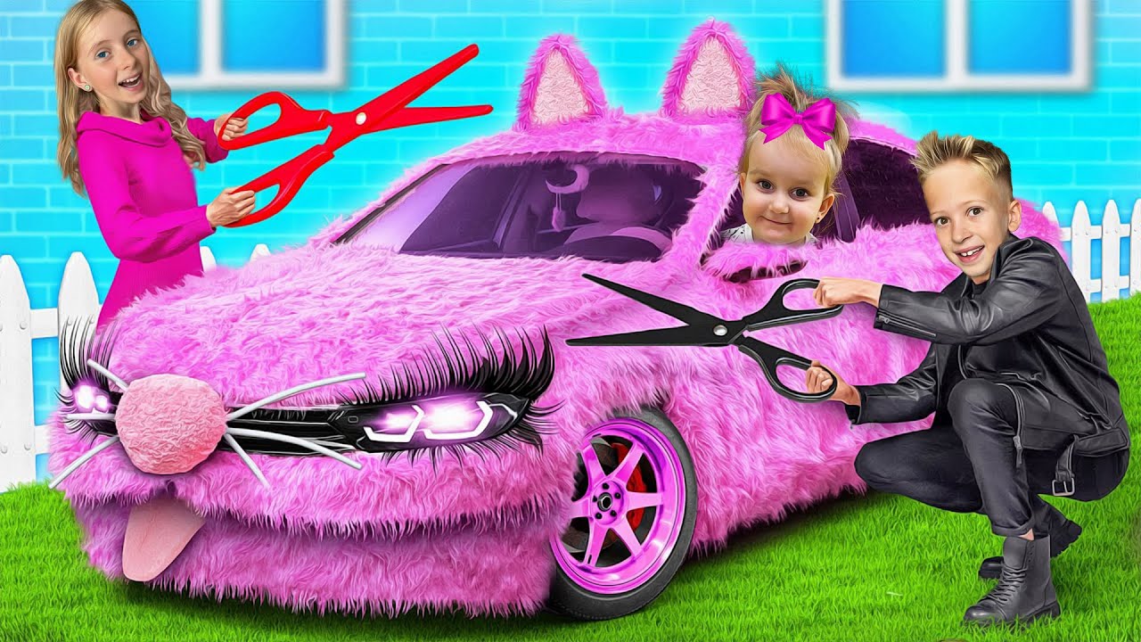 🌸 MIHAELA în CULOAREA ROZ 🚐 DECORĂM RULOTA de ZIUA EI 🎉