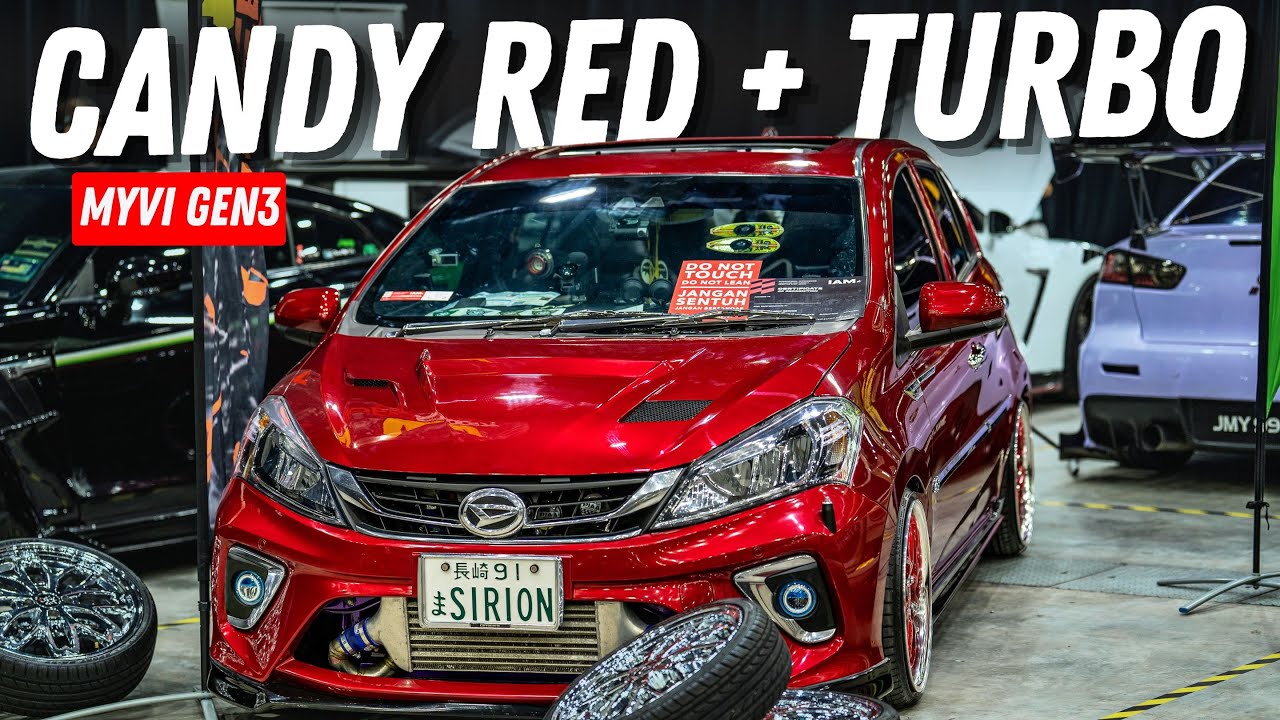 Myvi Gen3 (Turbo Bolt On) – Candy Red + SQ Setup! | Barak Putra Build