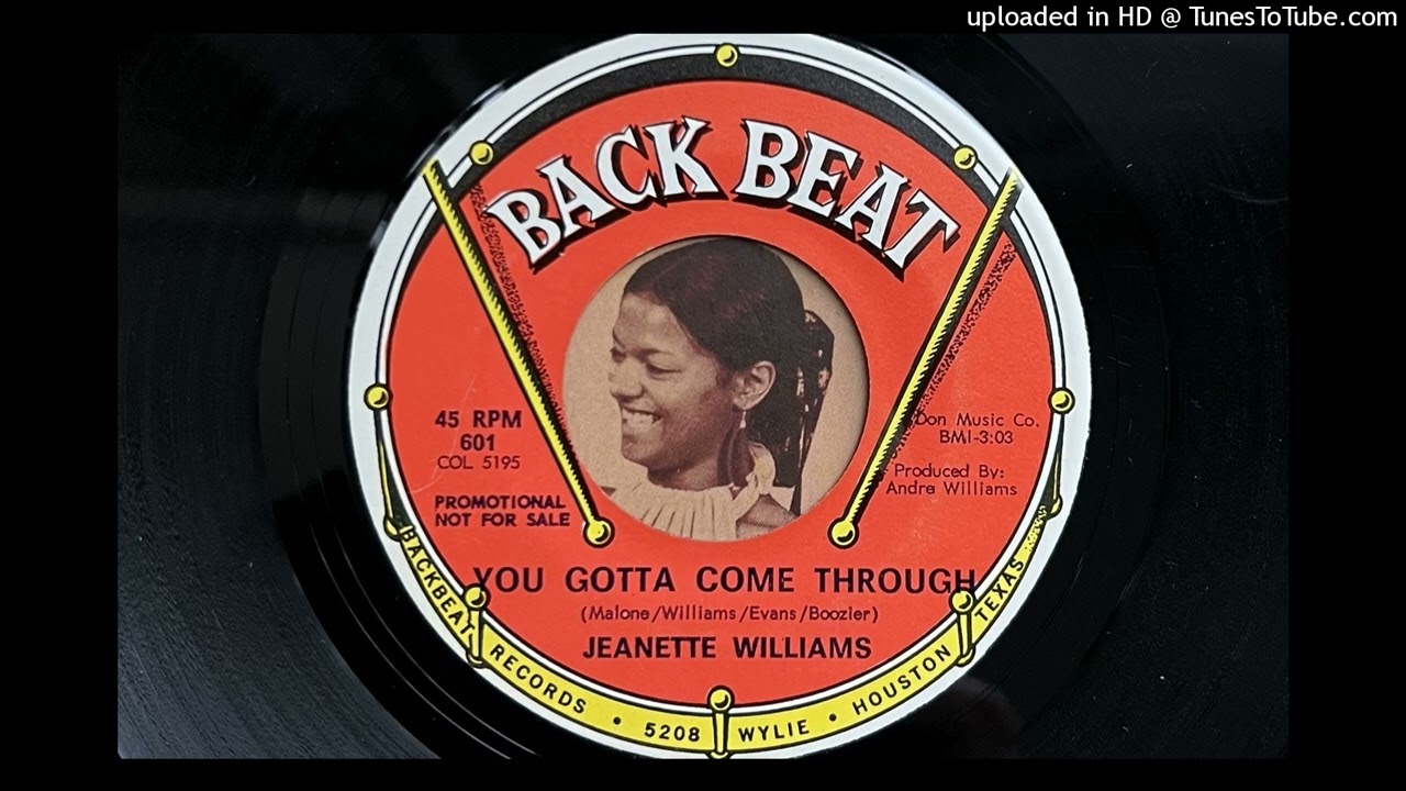 Jeanette Williams - You Gotta Come Through (Back Beat) 1969
