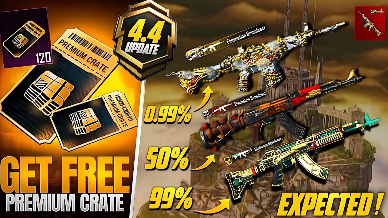 Next Premium Crate Ia Here | 4.4 Update Premium Upgraded Guns ? Expected Gun 4 In Premium | PUBGM