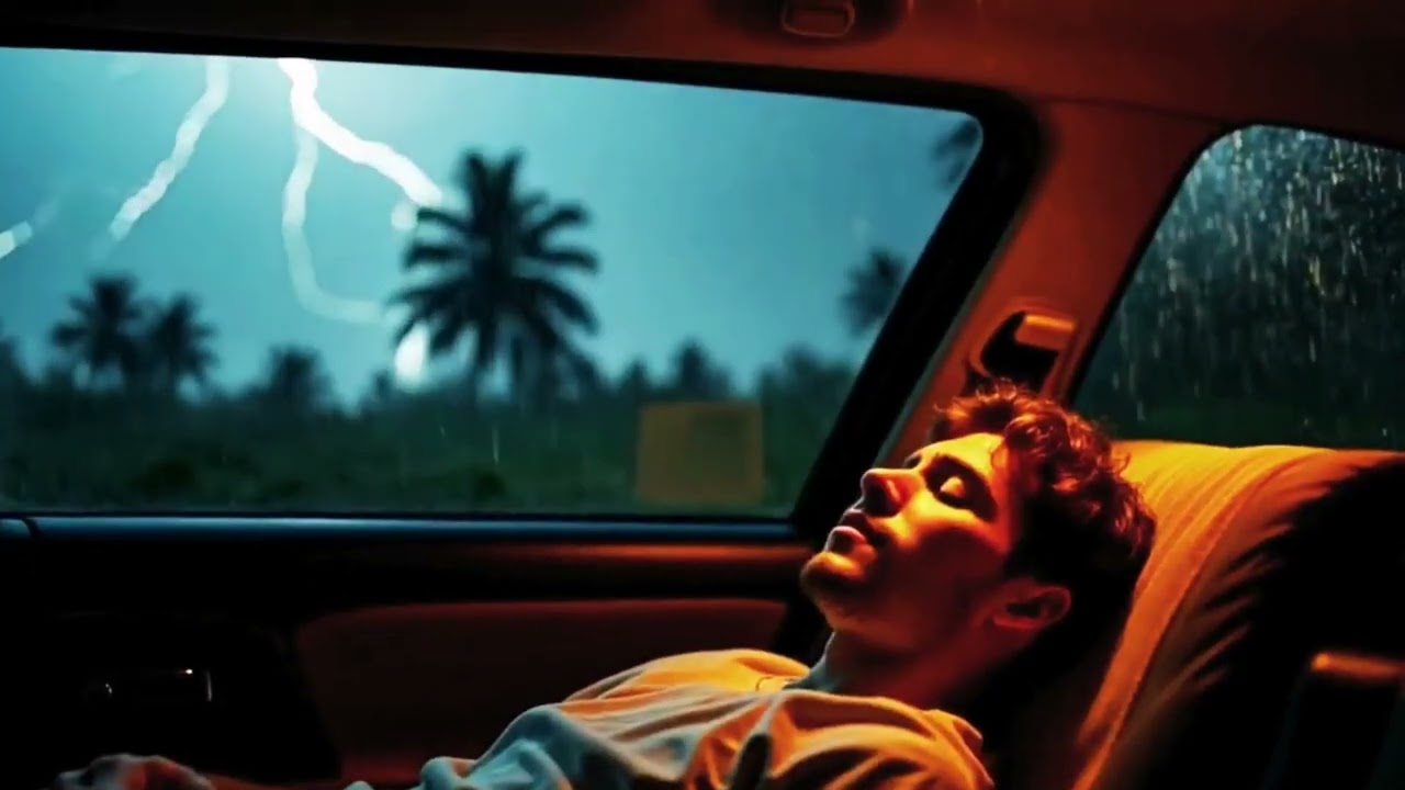 Cozy Storm Outside the Car 🚗💤 | 10 Hours Rain for Relaxation