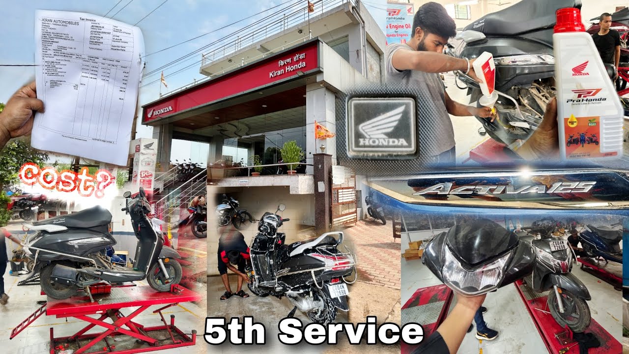 Honda Activa 125 BS6 | 5th Service Cost with bill 💸