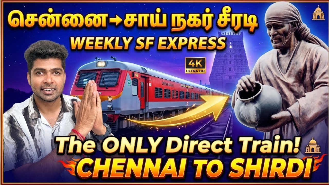 🚂SAINAGAR SHIRDI WEEKLY SF EXPRESS TRAVEL VLOG! Путешествие Ченнаи-Сайнагар Ширди సాఇనగర్ శీర్డి💛