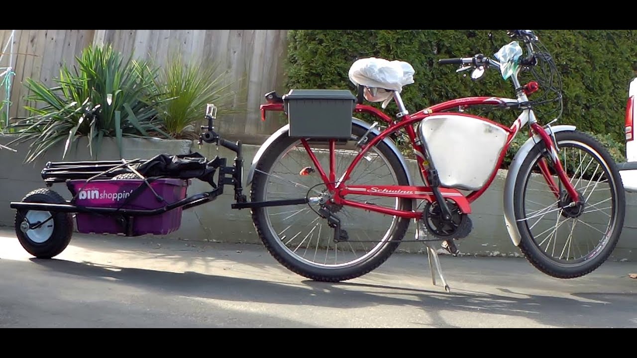 Welding project: DIY dually mono wheel bike cargo trailer. Boundary Bay dike and Centennial Beach.