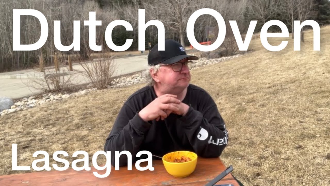 Lasagna Dutch Oven Cooking Outdoors.