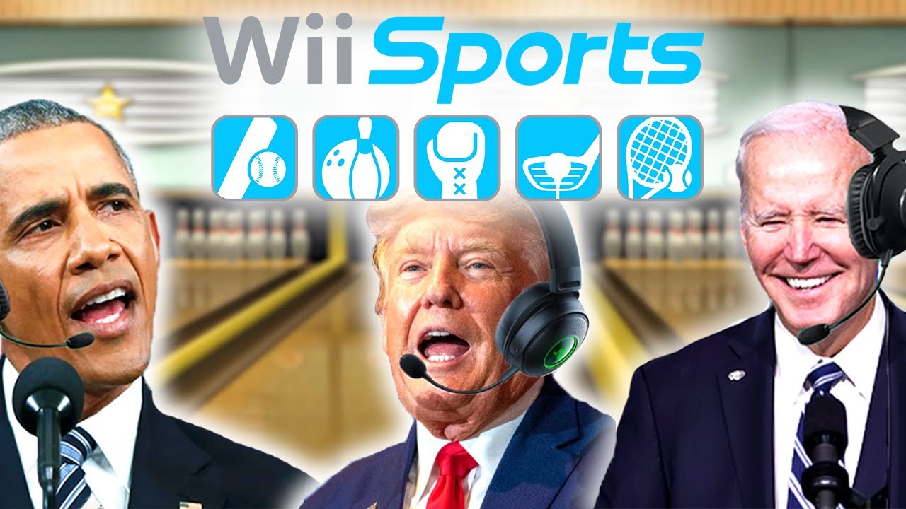 US Presidents Play Wii Sports Bowling