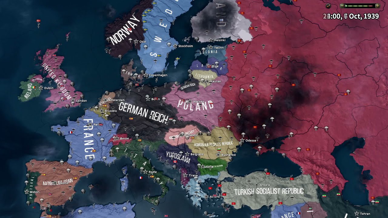 Switzerland attacks - HoI IV timelapse