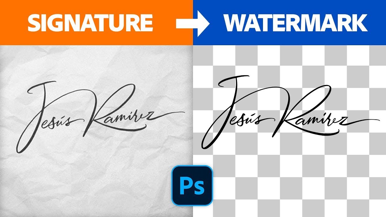 Turn Your Signature Into a Watermark in Photoshop! [Easy Photography Logo]