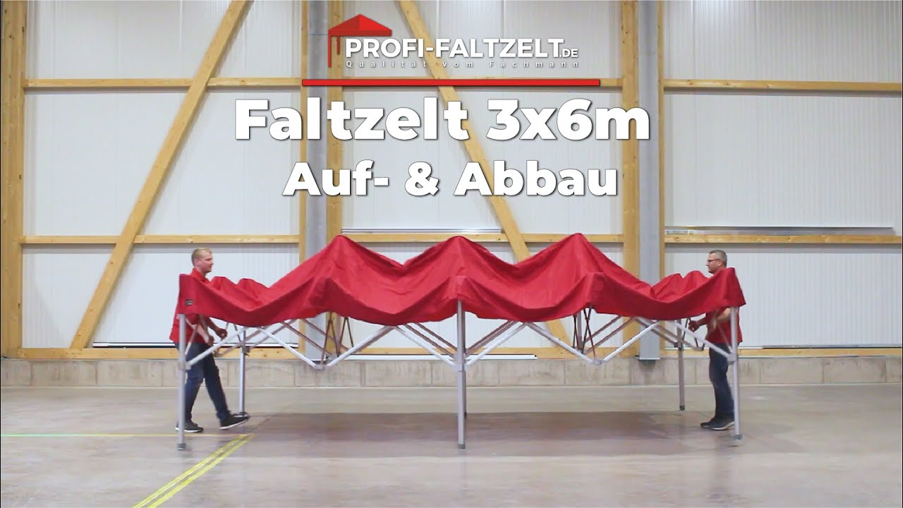 Faltzelt 3x6m auf- & abbauen - Profi-Faltzelt.de - MVL-TENT®