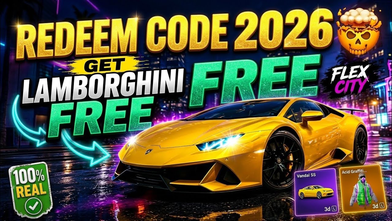 How to Get FREE Lamborghini in Flex City! (New 2026 Redeem Code)#FlexCity #RedeemCode2026 #Freecar
