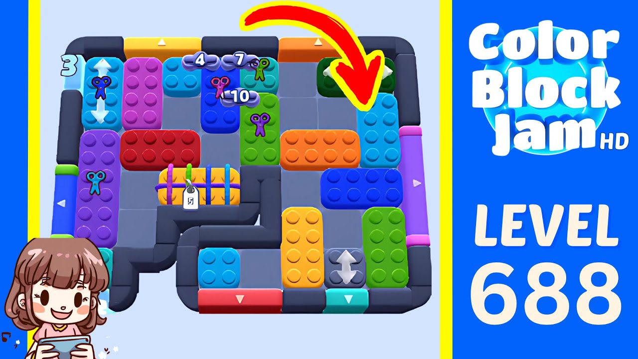 Color Block Jam Level 688 Solution Walkthrough
