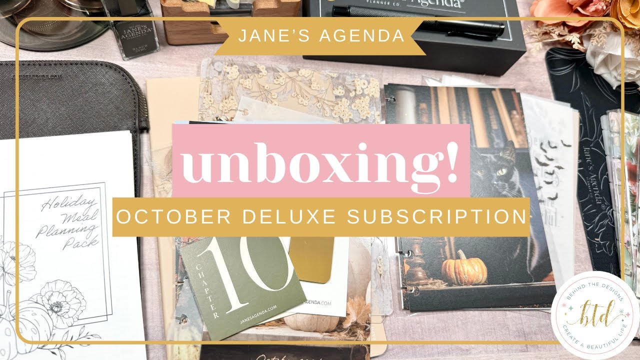 Распаковка подписки на ежедневник Jane's Agenda Deluxe на октябрь | Мини-ежедневник на кольцевом ...