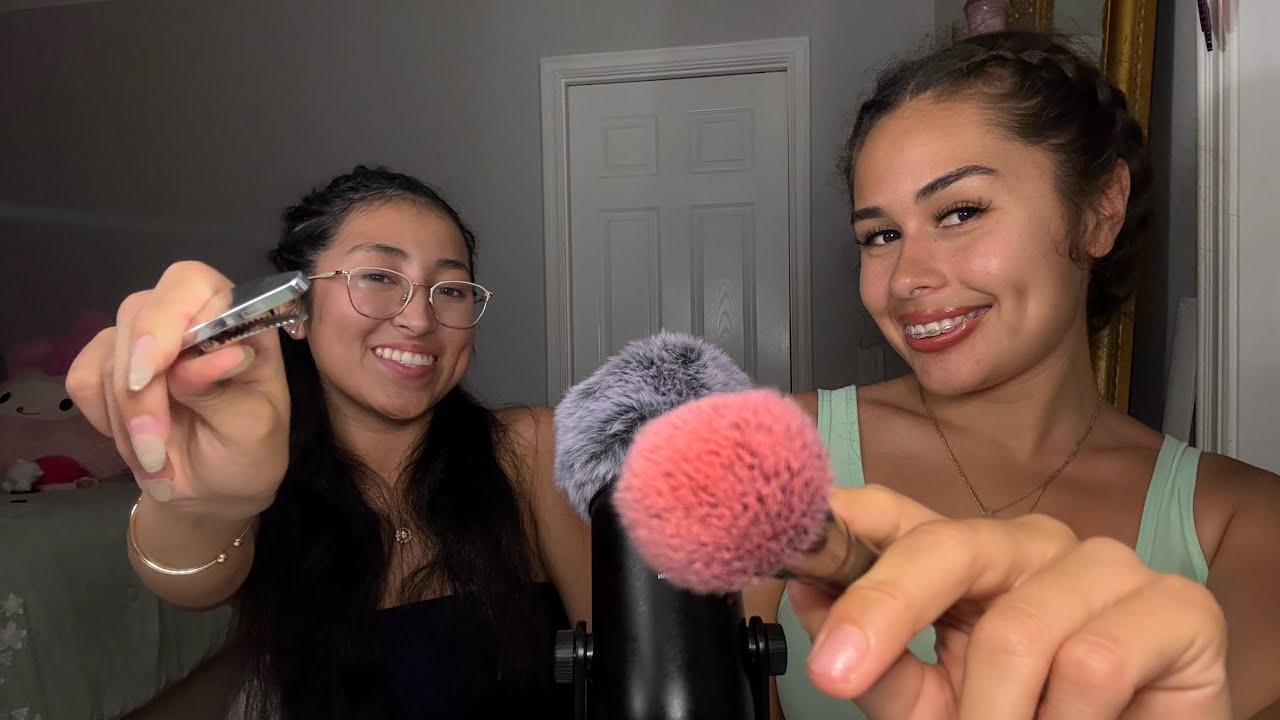 asmr : 2 girls in the back of the class do your makeup