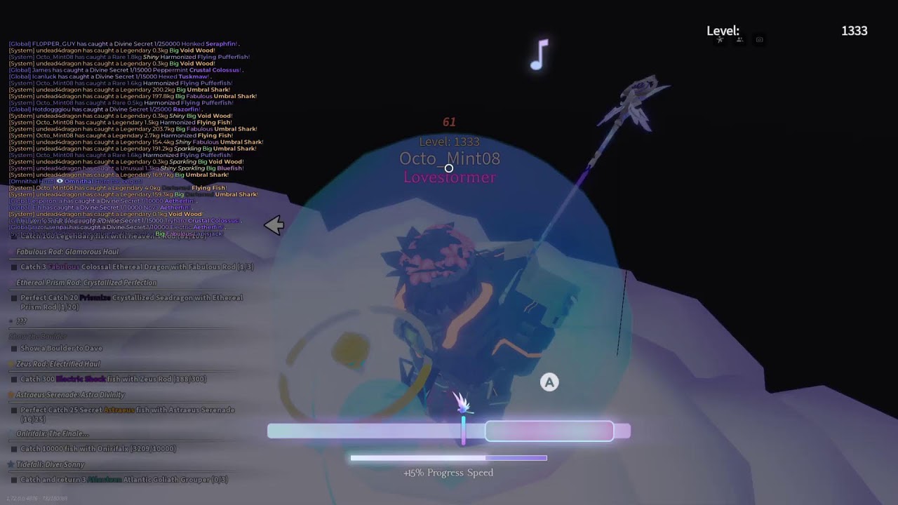 Fisch: Day 60 Grinding for Rare Rods & Compete the Bestiary + Scoria Reach