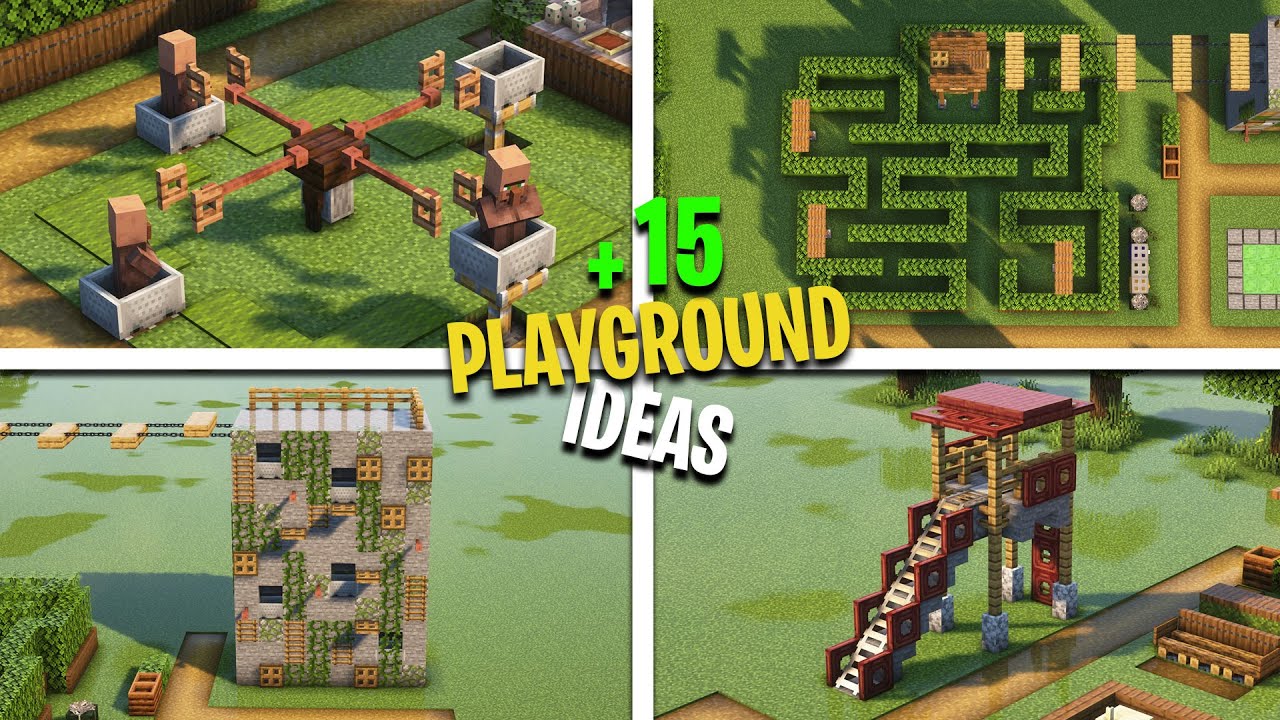 MINECRAFT: 15 Playground Build Hacks for your Friends | JMOX BUILD⛏️