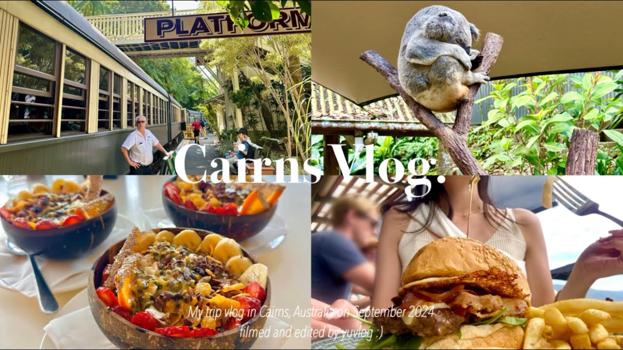 【vlog】 よくばり3泊5日ケアンズ旅行🇦🇺‎🤍 │ 前編 │ コアラ抱っこ🐨🌼 │ アーミーダックツアー🧳🌿‬ │ スカイレール⛅️ │ キュランダ,ケアンズ市内 │ Jetstar