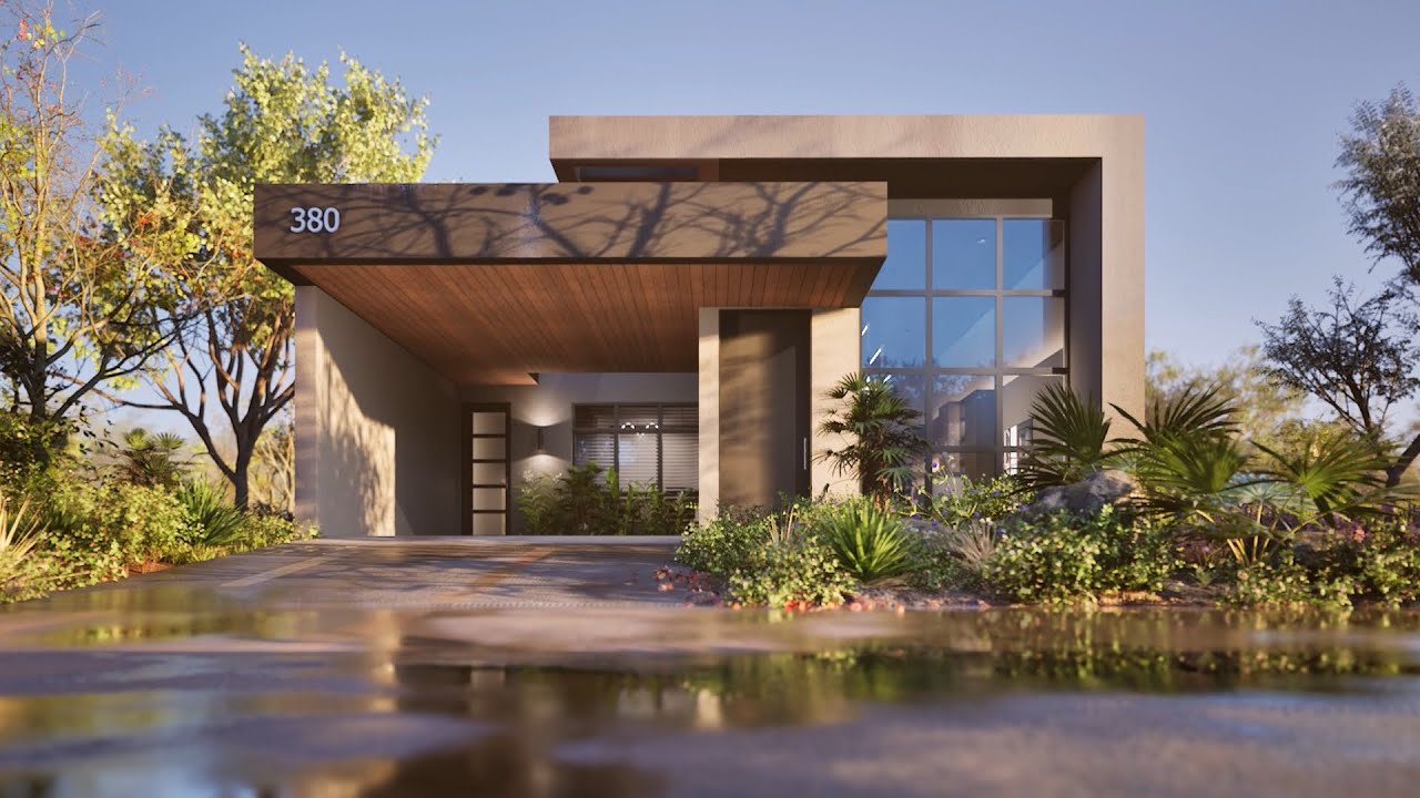 Simple Modern 3 Bed  Courtyard House with Pool + Outdoor tub