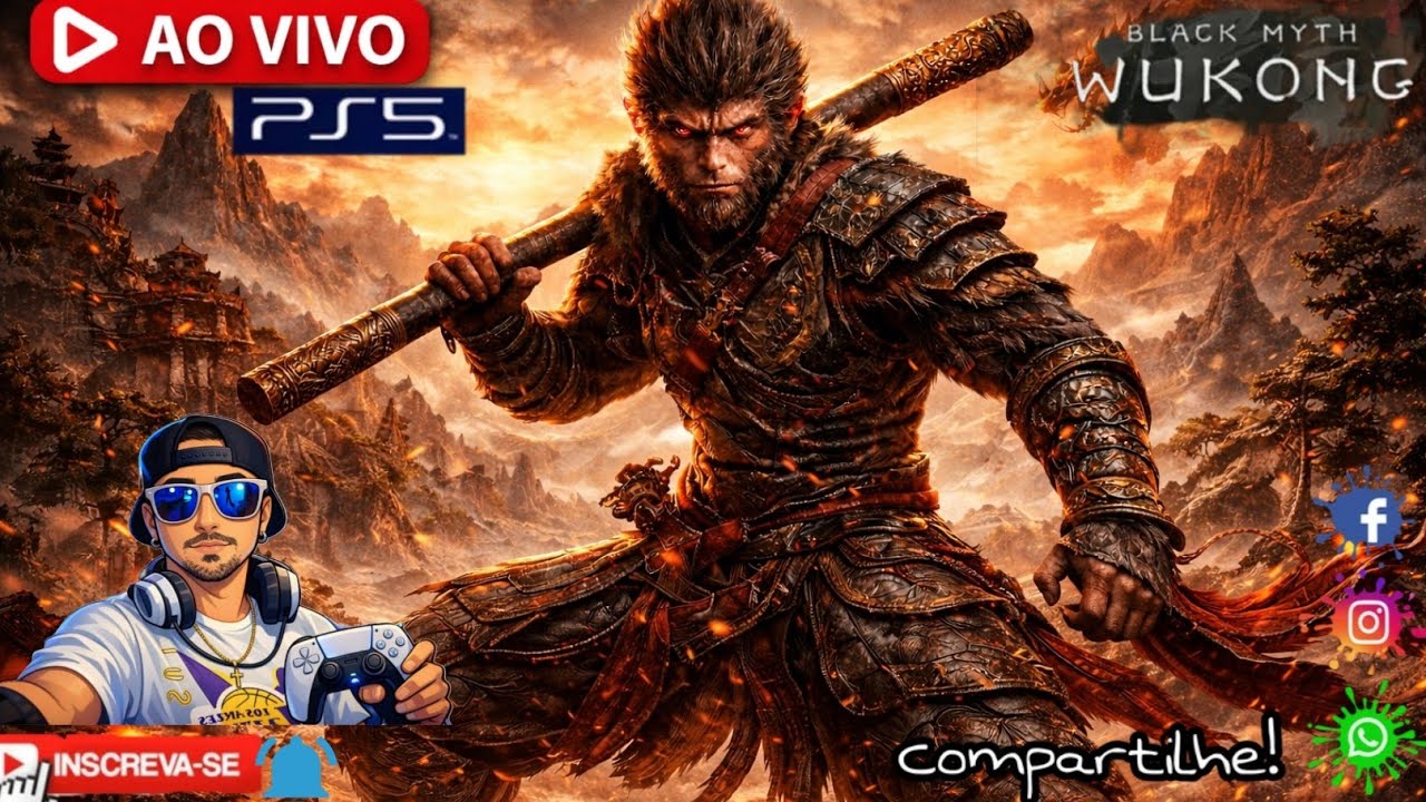 1° LIVE DO ANO DE                              BLACK MITH WUKONG PS5  #14