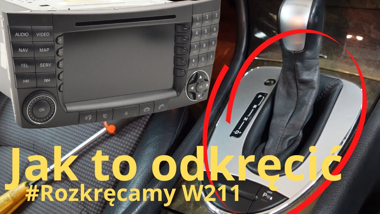 Rozkręcamy W211 odc.2 Radio, panel środkowy, zmieniarka, mieszek.