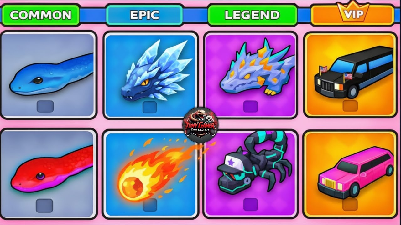  🐍🔥COMMON 🆚 RARE 🆚 EPIC SNAKE Ultimate Battle in Snake Clash IO 100% Win Victory!! #478