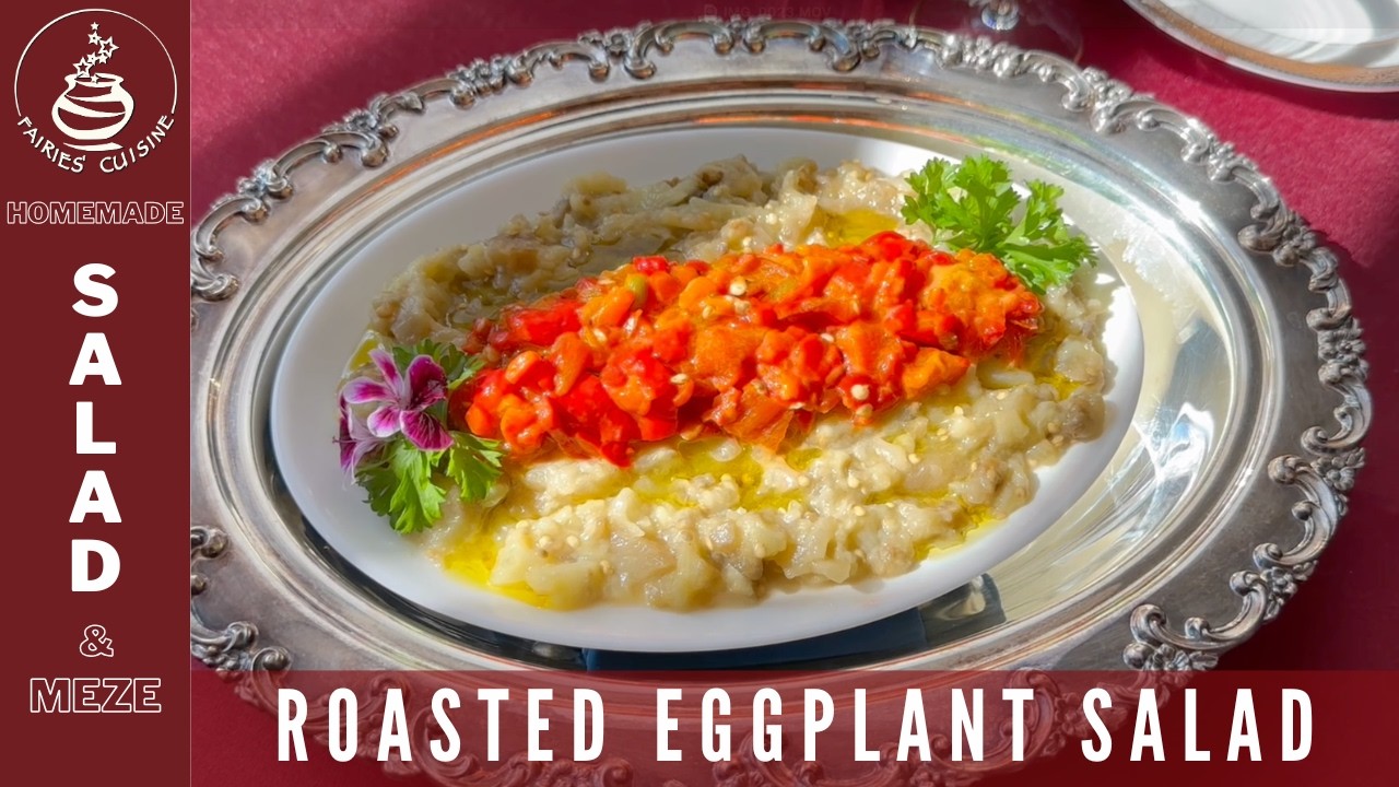 EASY FIRE-ROASTED EGGPLANT SALAD I TURKISH MEZE