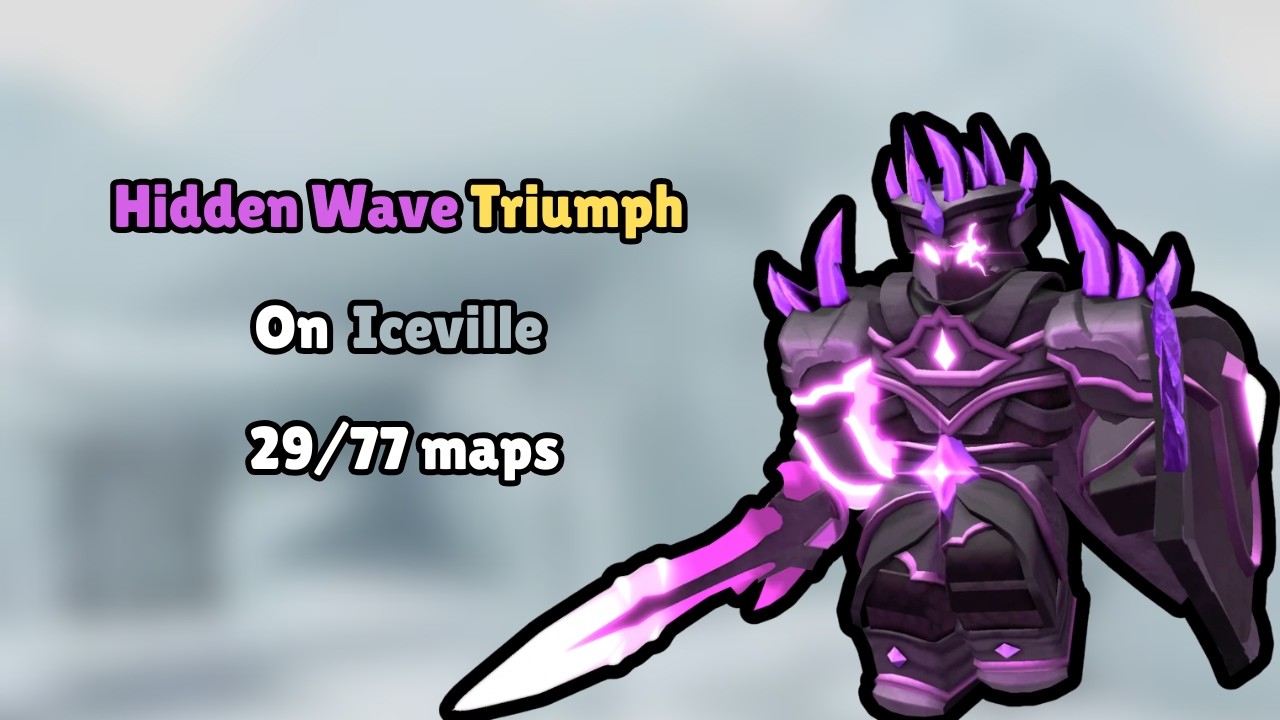 Hidden Wave Triumph on Iceville (29/77 maps) | Roblox TDS Tower Defense Simulator