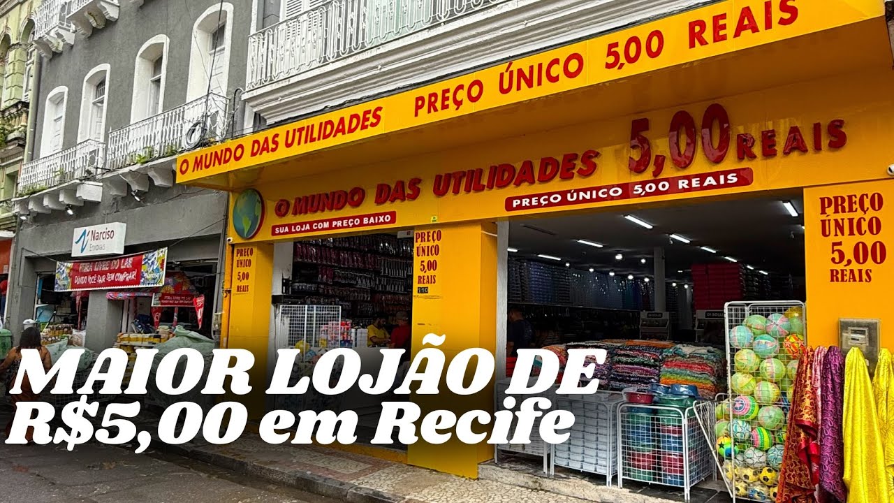 MAIOR LOJÃO DE R$5,00 NO RECIFE! TEM MUITA VARIEDADE! SURREAL 😱
