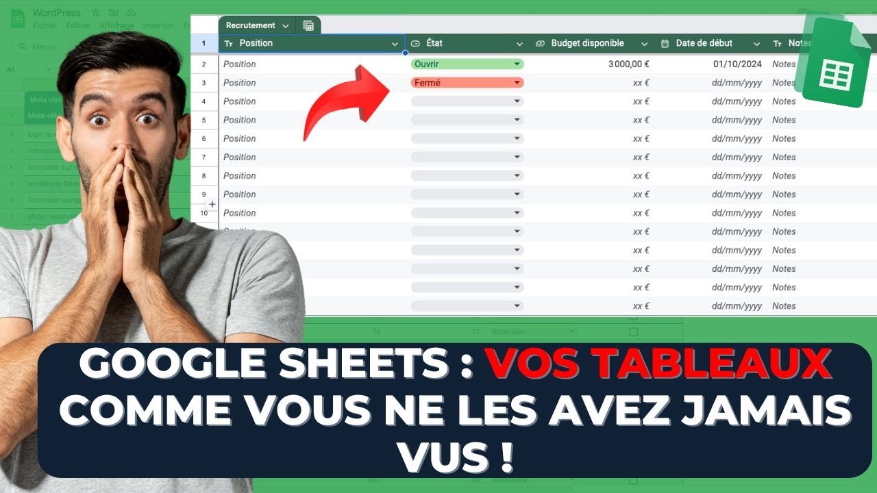 Comment réaliser un TABLEAU sur Google Sheets ? Les bonnes pratiques !