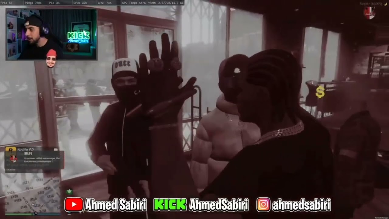 ahmed sabiri ضارب هو و bougassaa  وتخاصمو ف gta rp 🤯🔥