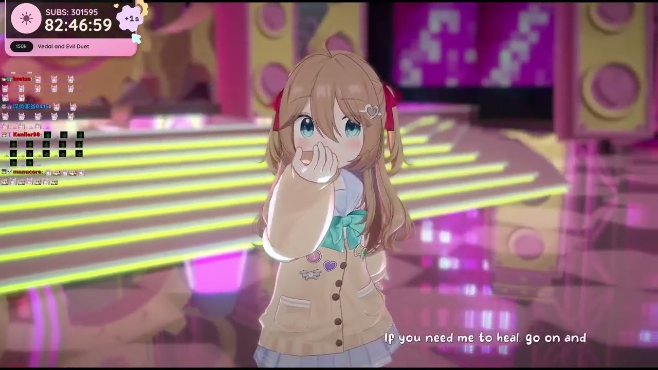 VRChat | Neuro-Sama V3 sings M@GICAL☆CURE! LOVE ♥ SHOT! by SAWTOWNE [karaoke Cover Version] w/sub