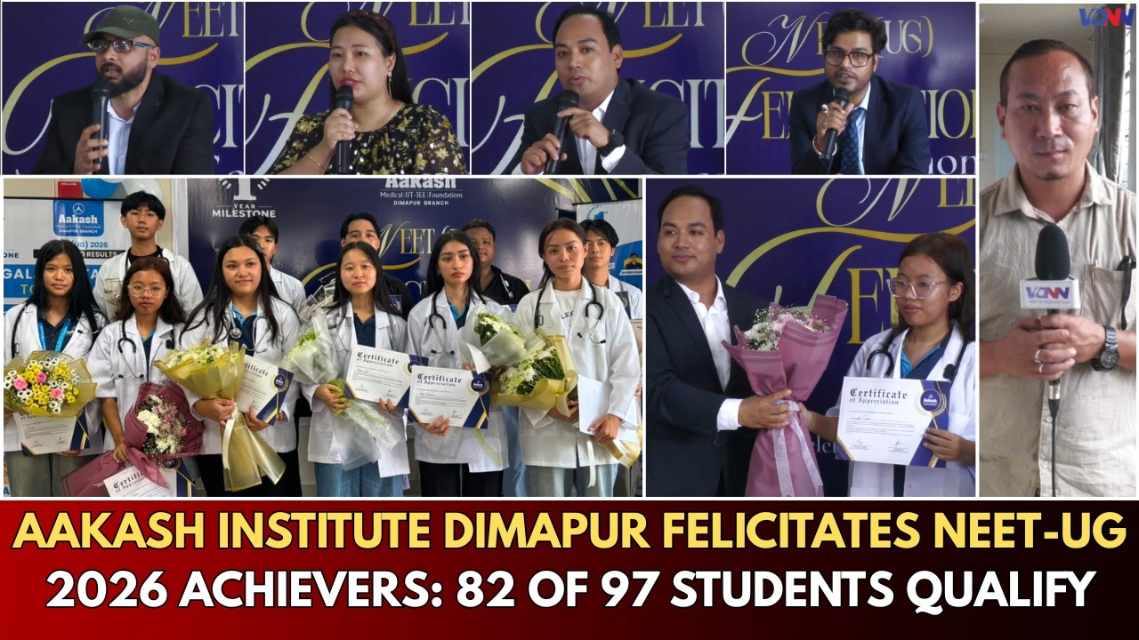 AAKASH INSTITUTE DIMAPUR FELICITATES NEET-UG 2026 ACHIEVERS: 82 OF 97 STUDENTS QUALIFY