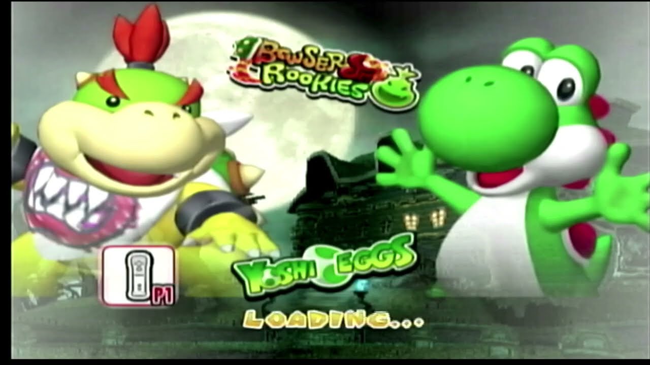 Mario Super Sluggers: Bowser Jr. Rookies vs Yoshi Eggs Gameplay HD