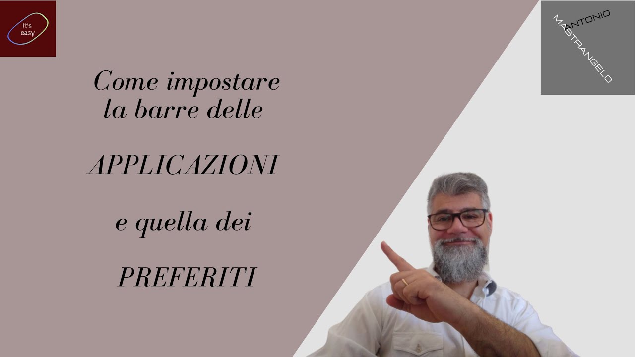 Impostare la barra delle applicazioni e la barra dei preferiti